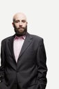 Young bald man with a beard Royalty Free Stock Photo