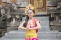 Young balinese dancer in traditional costume Royalty Free Stock Photo