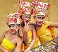 YOUNG BALINESE DANCERS Royalty Free Stock Photo