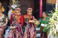 Young Balinese men decorated due to the Potong Gigi ceremony - Cutting Teeth, Bali Island, Indonesia