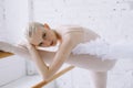 Young ballerina in ballet class Royalty Free Stock Photo