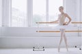 Young ballerina in ballet class Royalty Free Stock Photo