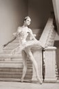 Young ballerina in ballet pose Royalty Free Stock Photo