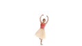 Young ballerina making dance trick, grands