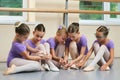 Young ballerinas at classical dance school. Royalty Free Stock Photo