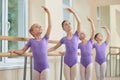 Young ballerinas rehearsing in ballet class. Royalty Free Stock Photo