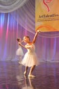 Young ballerinas on the stage