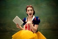 Young ballet dancer as a Snow White, modern fairytales