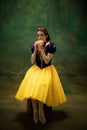 Young ballet dancer as a Snow White, modern fairytales