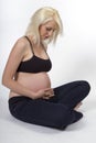 Young Barefoot Pregnant Woman