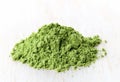 Young barley or wheat grass, detox superfood, white background