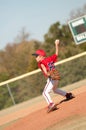 Young baseball pitcher on the mound Royalty Free Stock Photo