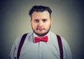 Eccentric handsome man in bow tie Royalty Free Stock Photo