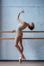 Young beautiful ballerina posing in studio Royalty Free Stock Photo