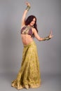 Young beautiful belly dancer Royalty Free Stock Photo