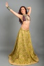 Young beautiful belly dancer Royalty Free Stock Photo