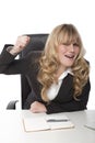 Young beautiful blond haired business woman Royalty Free Stock Photo