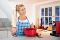 Woman baking in the kitchen christmas Royalty Free Stock Photo