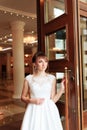 Young beautiful bride in the expensive interior, wedding day 1 Royalty Free Stock Photo