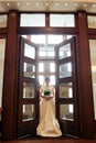 Young beautiful bride in the expensive interior, wedding day 1 Royalty Free Stock Photo