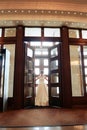 Young beautiful bride in the expensive interior, wedding day 1 Royalty Free Stock Photo