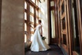 Young beautiful bride in the expensive interior, wedding day 1 Royalty Free Stock Photo