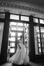 Young beautiful bride in the expensive interior, wedding day 1 Royalty Free Stock Photo