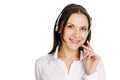 Young beautiful call center operator Royalty Free Stock Photo