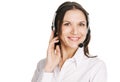 Young beautiful call center operator Royalty Free Stock Photo