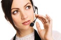 Young beautiful call center operator Royalty Free Stock Photo