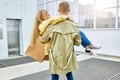 Young beautiful couple after shopping Royalty Free Stock Photo