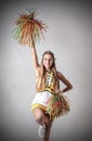 Young beautiful cheer-leader Royalty Free Stock Photo