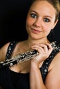 Young beautiful clarinetist