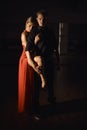 Young beautiful couple dancing with passion Royalty Free Stock Photo