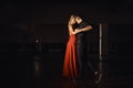 Young beautiful couple dancing with passion Royalty Free Stock Photo