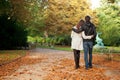 Young beautiful couple at fall Royalty Free Stock Photo