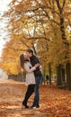 Young beautiful couple at fall Royalty Free Stock Photo
