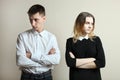 Young couple quarreled Royalty Free Stock Photo
