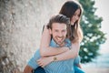 Young beautiful couple lovers Royalty Free Stock Photo