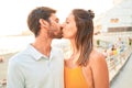 Young beautiful couple on vacation smiling happy and confident Royalty Free Stock Photo