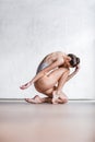 Young beautiful dancer posing in studio Royalty Free Stock Photo