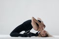 Young beautiful dancer is posing in studio Royalty Free Stock Photo