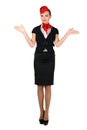 Young beautiful flight attendant Royalty Free Stock Photo