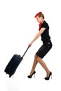 Young beautiful flight attendant Royalty Free Stock Photo