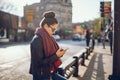 Young beautiful girl use the phone