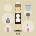 Young beautiful maid Royalty Free Stock Photo