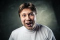 Young beautiful man surprised face expression Royalty Free Stock Photo