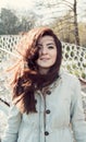 Young beautiful Turkish girl outdoors