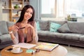 Young beautiful woman in cafe