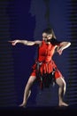 Young beautiful woman dancing modern dance Royalty Free Stock Photo